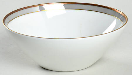 Gala Grey (Gold Trim, Linear) Individual Salad Bowl