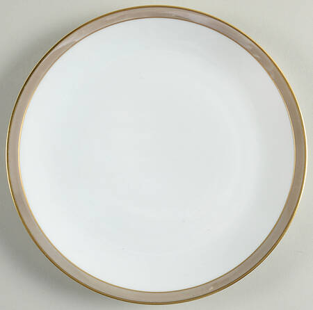 Gala Grey (Gold Trim, Linear) Salad Plate