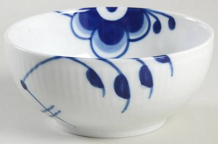 Mega Blue Fluted Rice Bowl