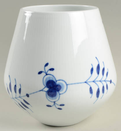 Mega Blue Fluted 8" Vase