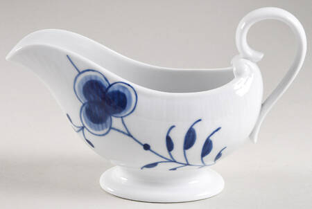 Mega Blue Fluted Open Sauce Boat