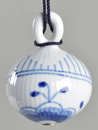 Mega Blue Fluted Ornament