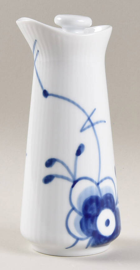 Mega Blue Fluted Oil/Vinegar Server with Lid