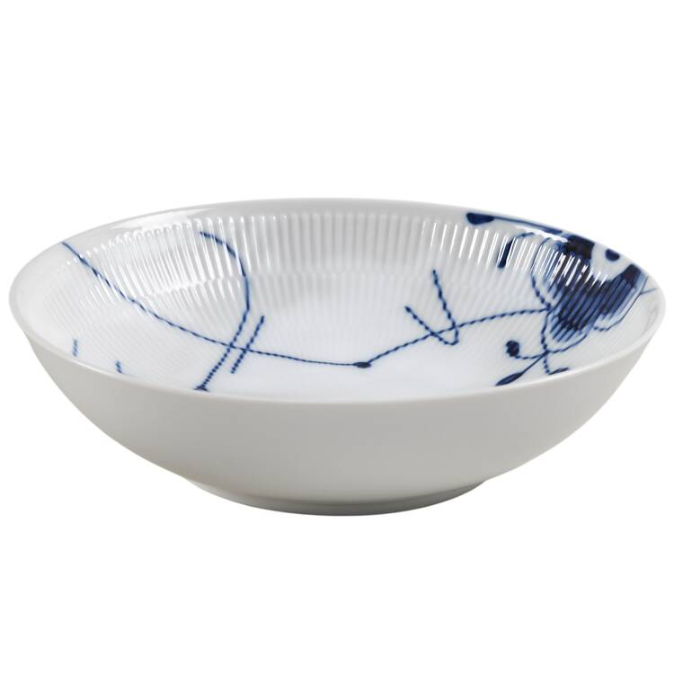 Mega Blue Fluted 8" Round Vegetable
