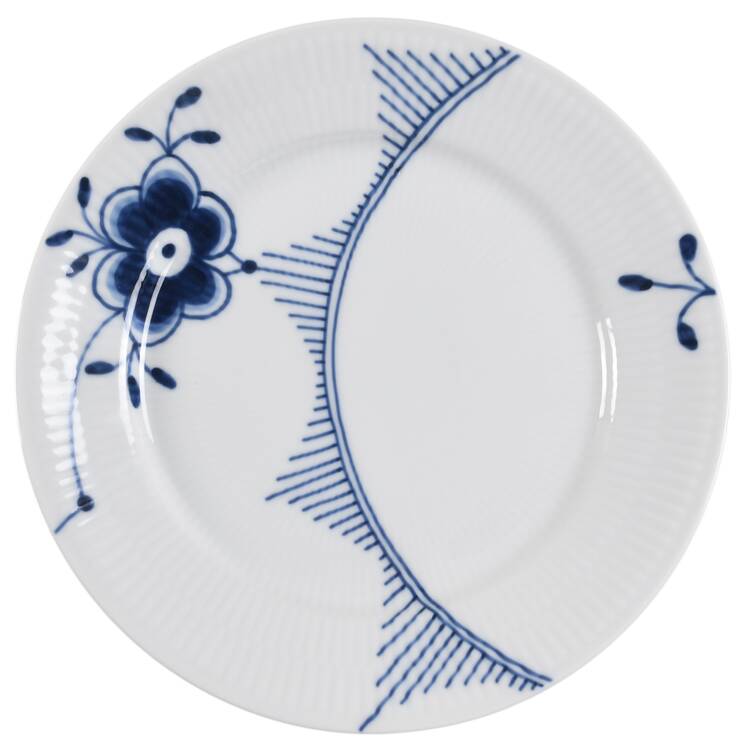 Mega Blue Fluted Salad/Dessert Plate