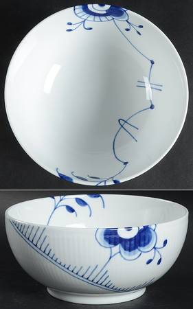 Mega Blue Fluted 7" Round Serving Bowl