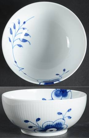 Mega Blue Fluted 6" Round Serving Bowl