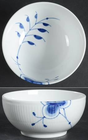 Mega Blue Fluted 5" Round Serving Bowl