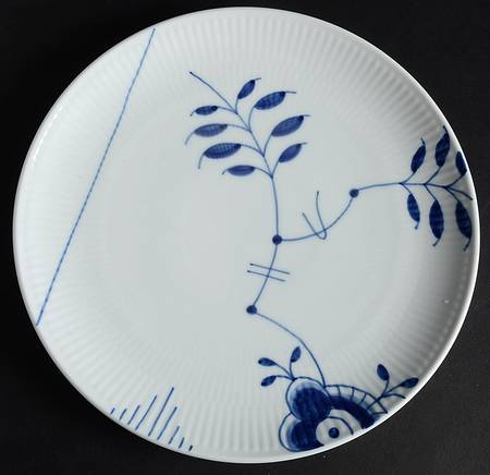 Mega Blue Fluted Coupe Luncheon Plate