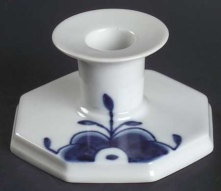 Mega Blue Fluted 2" Candlestick