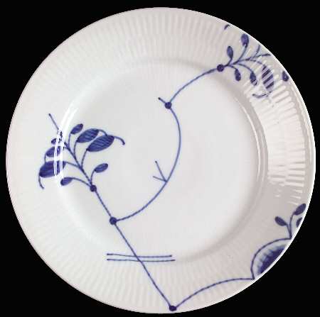 Mega Blue Fluted Salad/Dessert Plate