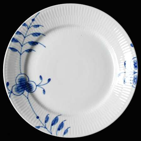 Mega Blue Fluted Salad/Dessert Plate