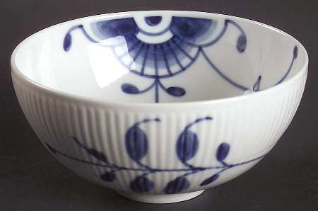 Mega Blue Fluted Rice Bowl