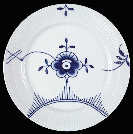 Mega Blue Fluted Dinner Plate