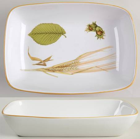 Wild Harvest (Mustard Trim) 10" Rectangular Baker