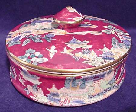 Pekin Burgundy Candy Box & Lid
