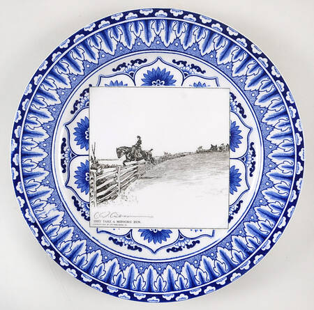Gibson Girl Widow and Her Friends Dinner Plate