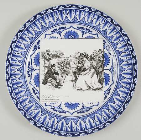 Gibson Girl Widow and Her Friends Dinner Plate
