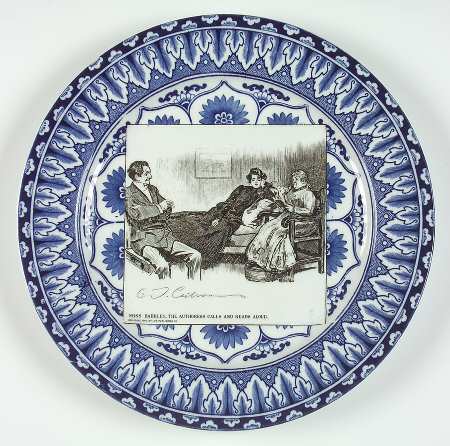 Gibson Girl Widow and Her Friends Dinner Plate
