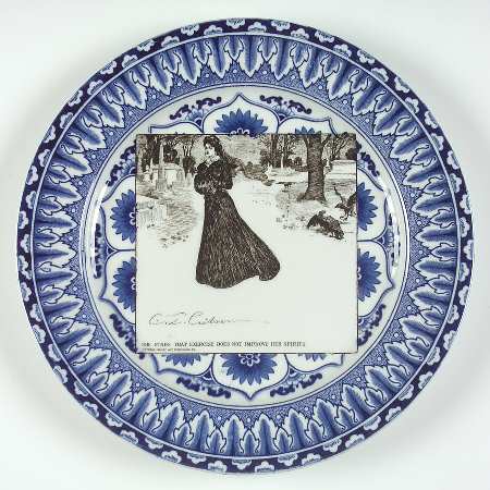 Gibson Girl Widow and Her Friends Dinner Plate