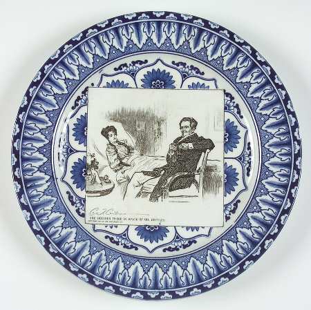 Gibson Girl Widow and Her Friends Dinner Plate