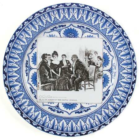 Gibson Girl Widow and Her Friends Dinner Plate