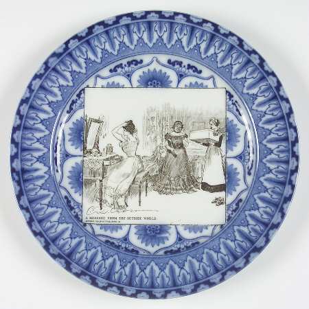 Gibson Girl Widow and Her Friends Dinner Plate