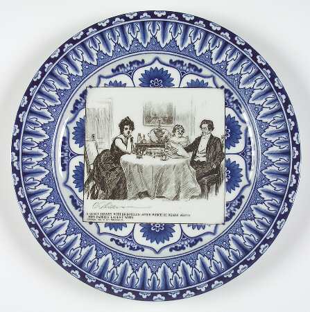 Gibson Girl Widow and Her Friends Dinner Plate