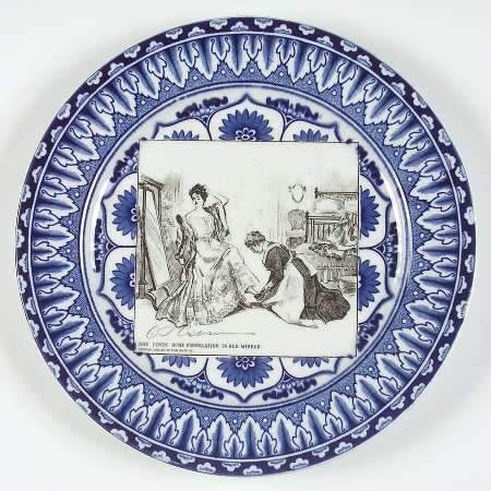 Gibson Girl Widow and Her Friends Dinner Plate