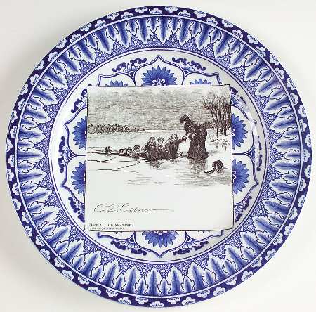 Gibson Girl Widow and Her Friends Dinner Plate