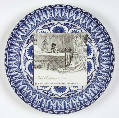 Gibson Girl Widow and Her Friends Dinner Plate