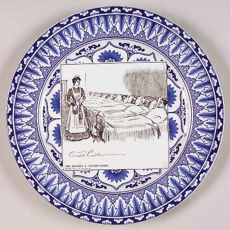 Gibson Girl Widow and Her Friends Dinner Plate