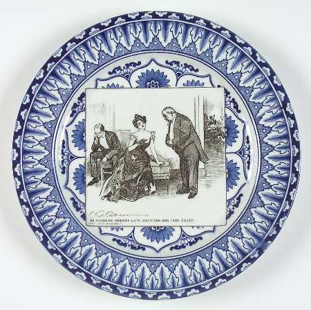 Gibson Girl Widow and Her Friends Dinner Plate