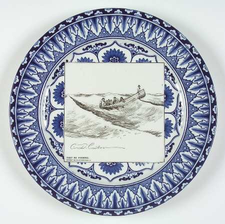 Gibson Girl Widow and Her Friends Dinner Plate