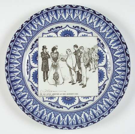 Gibson Girl Widow and Her Friends Dinner Plate