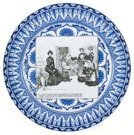 Gibson Girl Widow and Her Friends Dinner Plate