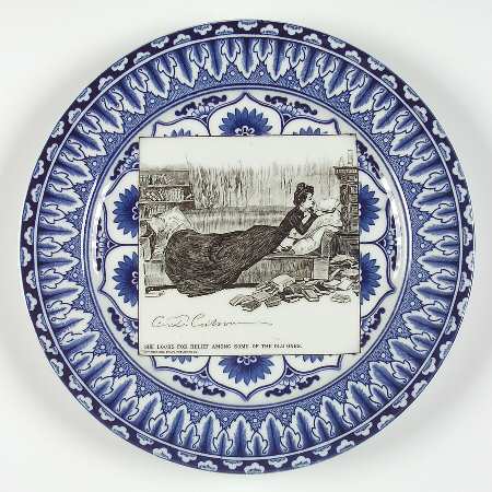 Gibson Girl Widow and Her Friends Dinner Plate