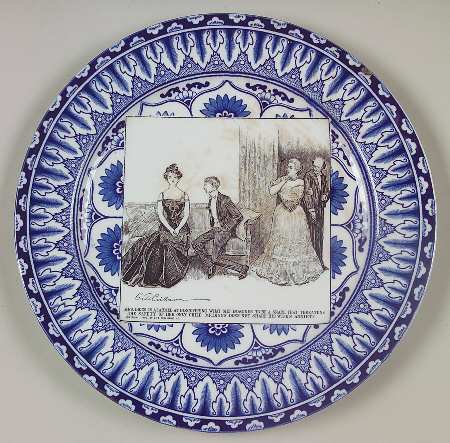 Gibson Girl Widow and Her Friends Dinner Plate