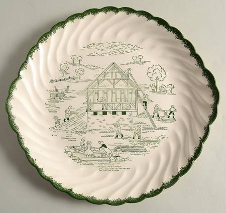 Countryside (Fall) Handled Cake Plate by Royal (USA)