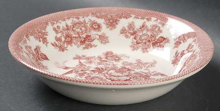 Asiatic Pheasant Red Coupe Cereal Bowl by Royal Stafford