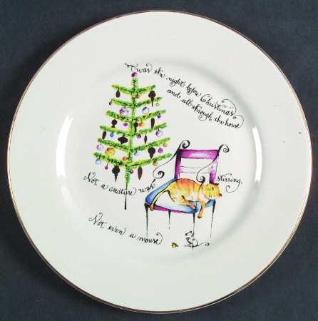 Twas The Night Before Christmas Salad Plate