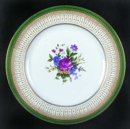 Avon Green Dinner Plate