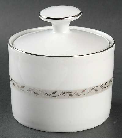 Vineyard Platinum Sugar Bowl & Lid