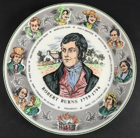 Burns Portrait Dinner Plate