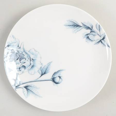 Blue Peony (Bone) Bread & Butter Plate