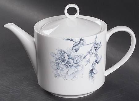 Blue Peony (Bone) Teapot & Lid