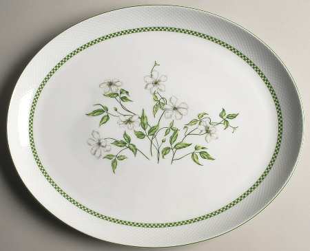Cafe Fleur Accessories 14" Oval Serving Platter