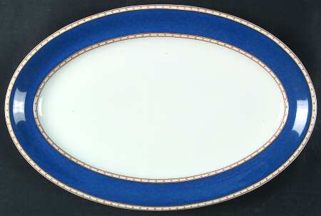 Liselund Dark Blue 13" Oval Serving Platter