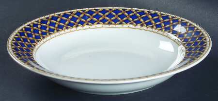 Liselund Dark Blue Large Rim Soup Bowl
