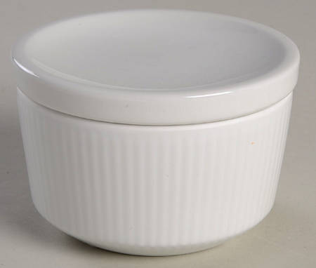 White Plain Sugar Bowl & Lid